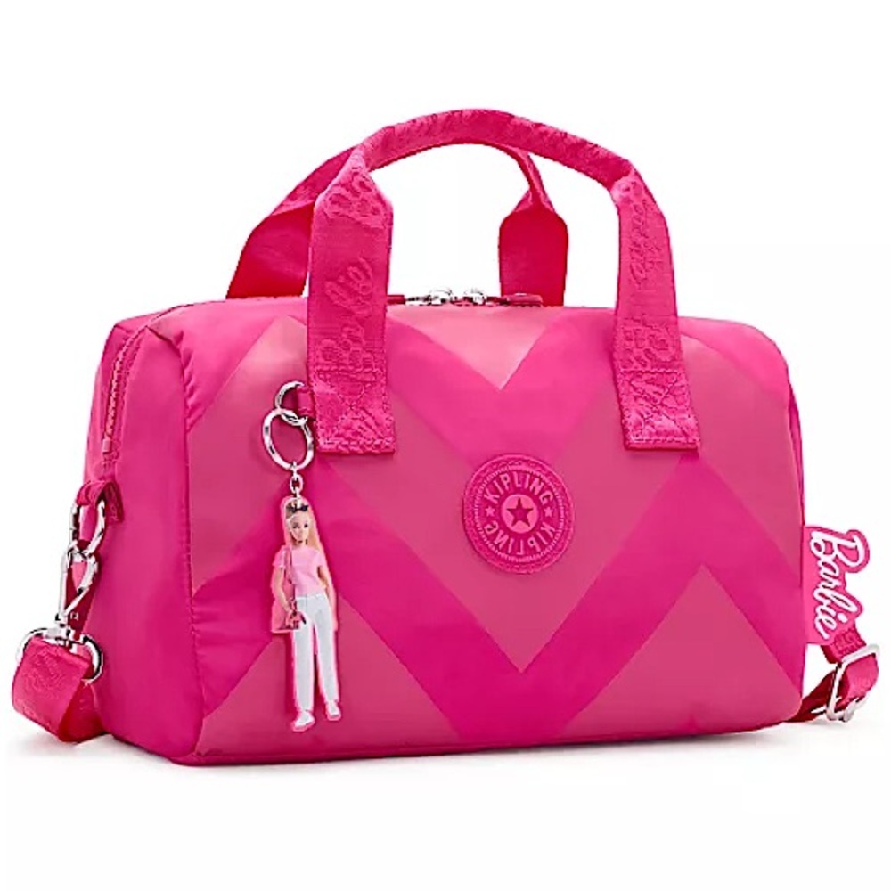 ‼️❌FINAL PRICE DROP❌‼️Kipling + Barbie Hot Pink Bina Medium Shoulder Bag NEW!